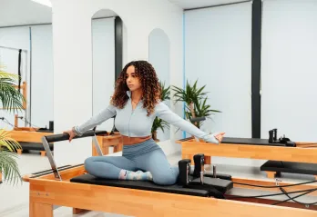 woman doing pilates