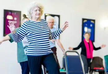 older people working out