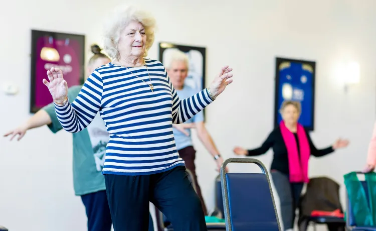 older people working out