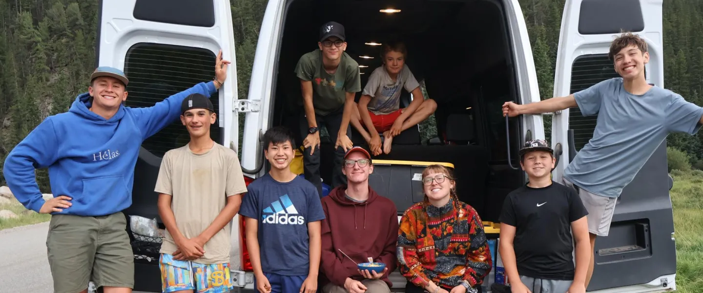 Teens at Camp Tumbleson Lake 