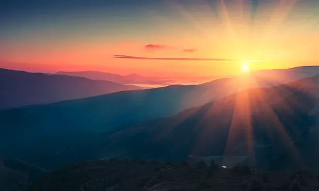 mountain sunset