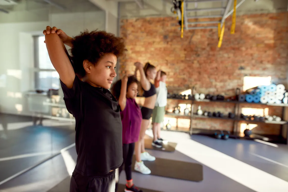 Teens Stretching