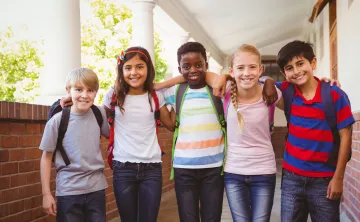 Students Kids Standing Together